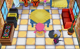 Interior of Rodeo's house in Animal Crossing: Wild World