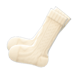 Aran-knit socks