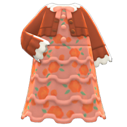 Frilly Dress (Brown) NH Icon.png