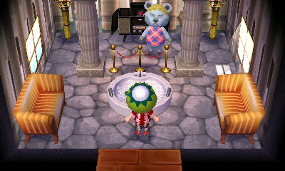 Interior of Klaus's house in Animal Crossing: New Leaf
