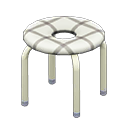 Donut Stool (White - Checkered White) NH Icon.png