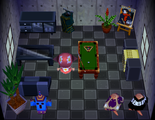 Interior of Butch's house in Animal Crossing