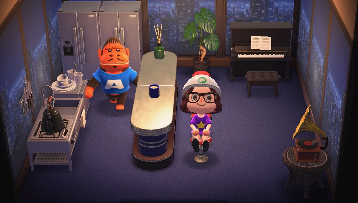 Interior of Cesar's house in Animal Crossing: New Horizons