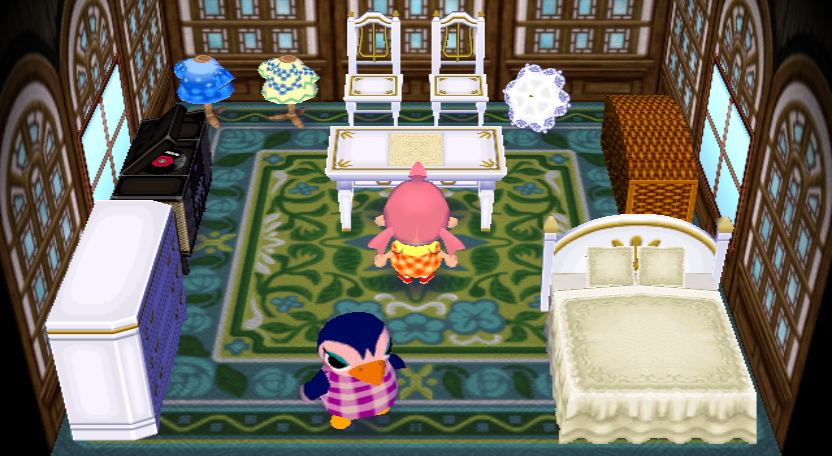 Interior of Friga's house in Animal Crossing: City Folk