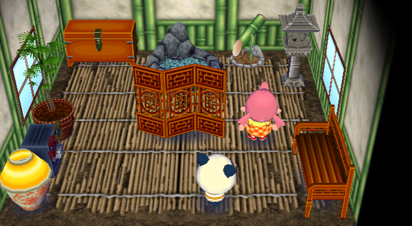 Interior of Chester's house in Animal Crossing: City Folk