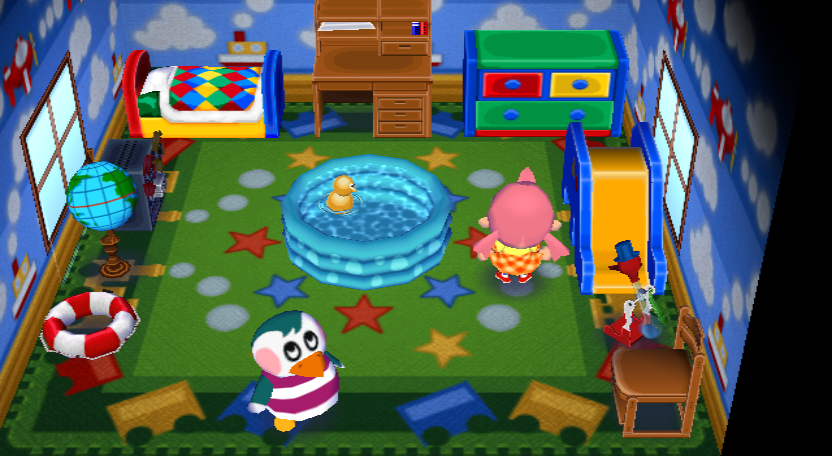 Interior of Iggly's house in Animal Crossing: City Folk