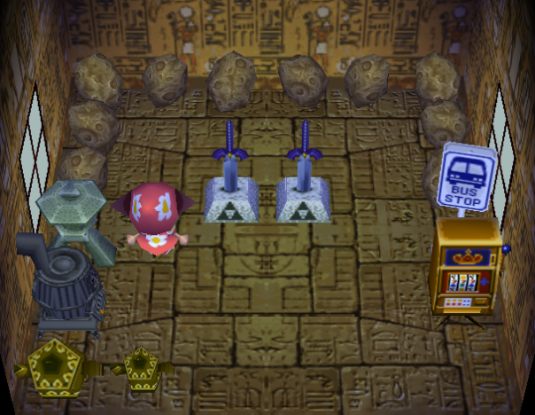 Interior of Lucky's house in Animal Crossing