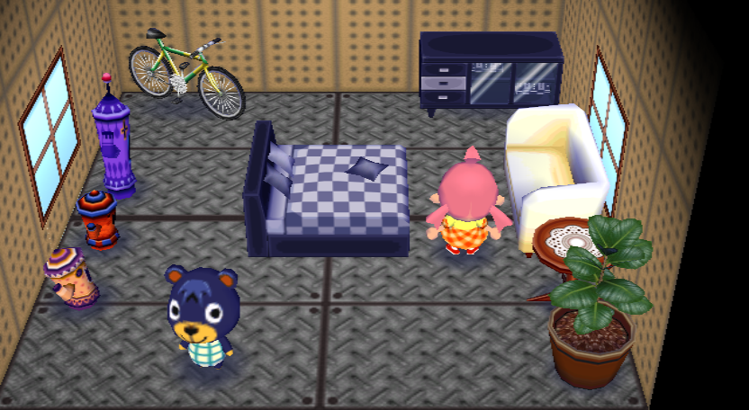 Interior of Poncho's house in Animal Crossing: City Folk