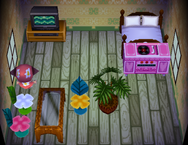 Interior of June (villager)'s house in Animal Crossing