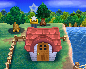 Default exterior of Rocket's house in Animal Crossing: Happy Home Designer