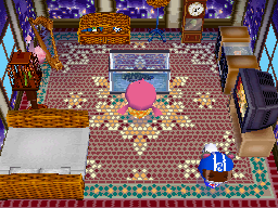 Interior of Agent S's house in Animal Crossing: Wild World