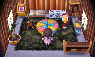 Interior of Bonbon's house in Animal Crossing: New Leaf