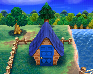 Default exterior of Cube's house in Animal Crossing: Happy Home Designer