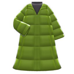 Long Down Coat (Green) NH Icon.png