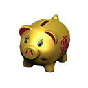 Golden piggy bank