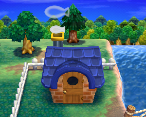 Default exterior of Anchovy's house in Animal Crossing: Happy Home Designer