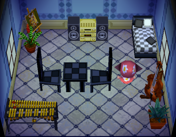 Interior of Bertha's house in Animal Crossing