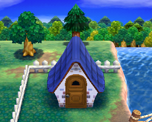 Default exterior of Copper's house in Animal Crossing: Happy Home Designer