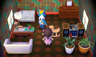 Interior of Ed's house in Animal Crossing: New Leaf