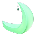 Crescent-moon chair's Green variant