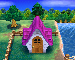 Default exterior of Pashmina's house in Animal Crossing: Happy Home Designer