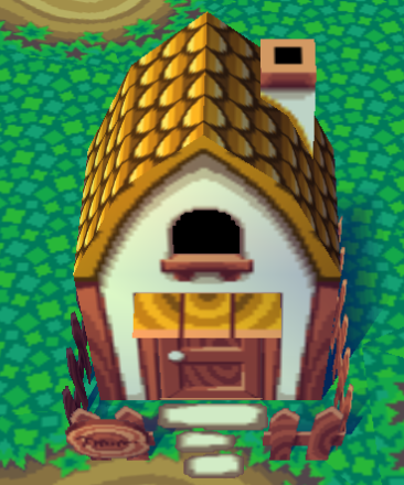 Exterior of Nibbles's house in Animal Crossing