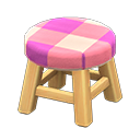 Wooden Stool (Light Wood - Pink) NH Icon.png