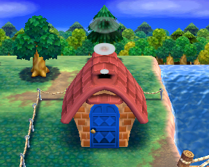 Default exterior of Coco's house in Animal Crossing: Happy Home Designer