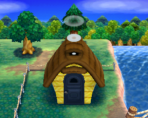 Default exterior of Don's house in Animal Crossing: Happy Home Designer