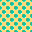 The Melon float pattern for the polka-dot table.