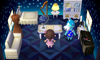 Interior of Julian's house in Animal Crossing: New Leaf