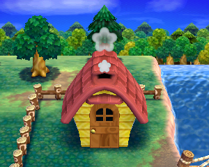 Default exterior of Molly's house in Animal Crossing: Happy Home Designer