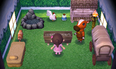 Interior of Epona's house in Animal Crossing: New Leaf