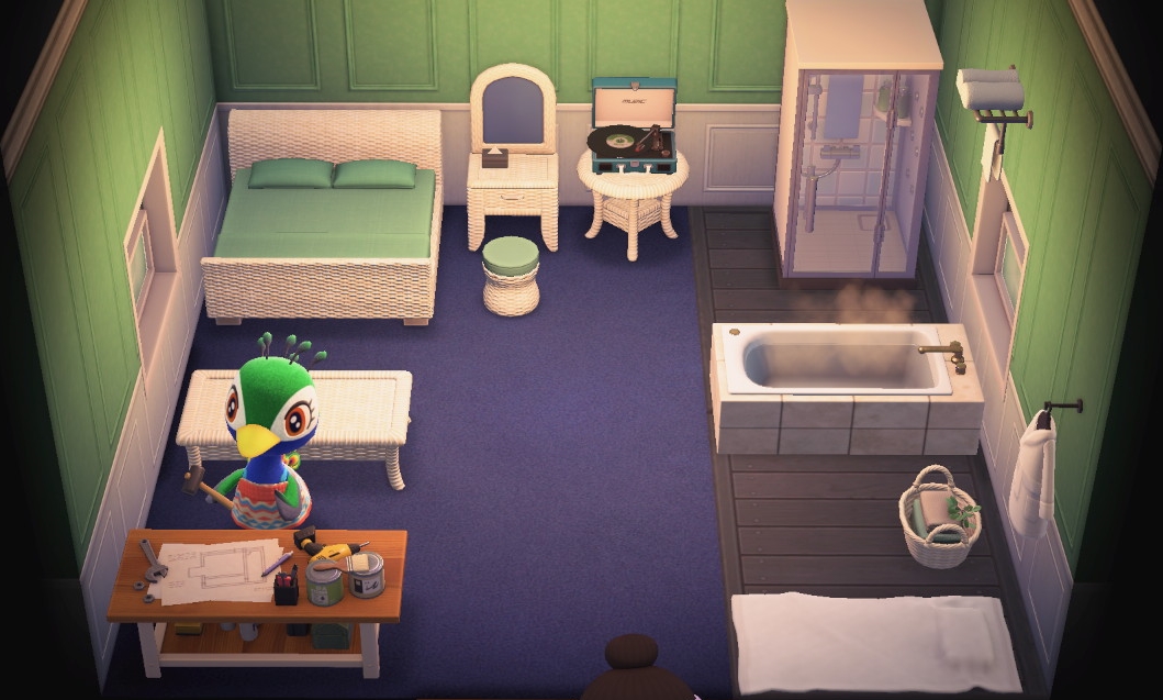 Interior of Julia's house in Animal Crossing: New Horizons