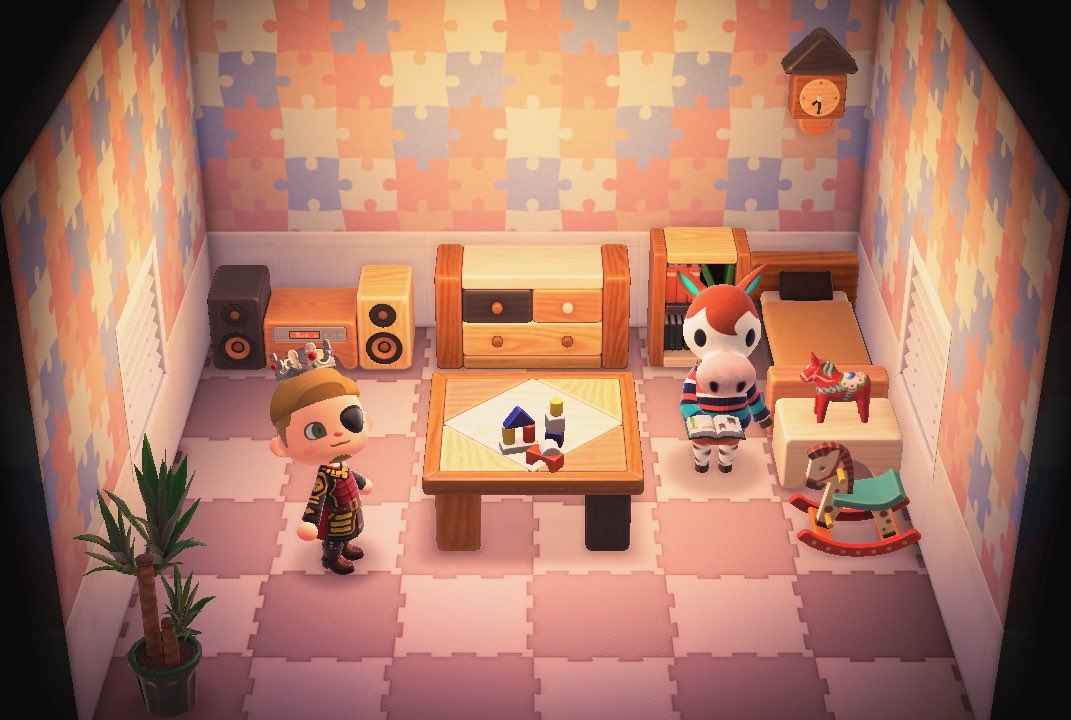Interior of Papi's house in Animal Crossing: New Horizons
