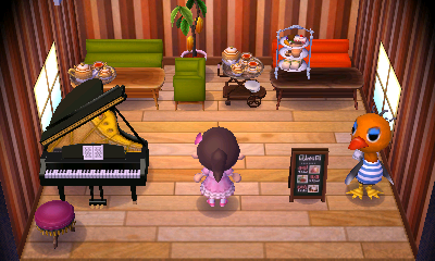 Interior of Sandy's house in Animal Crossing: New Leaf