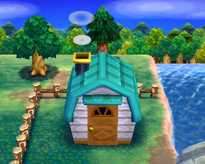 Default exterior of Bruce's house in Animal Crossing: Happy Home Designer