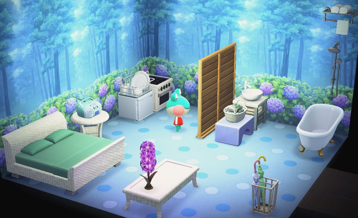 Interior of Lily's house in Animal Crossing: New Horizons
