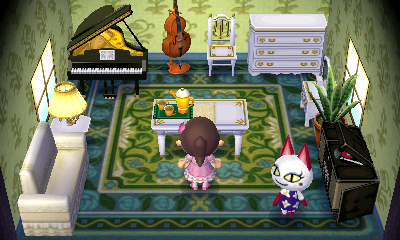 Interior of Olivia's house in Animal Crossing: New Leaf