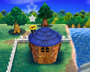 Default exterior of Zell's house in Animal Crossing: Happy Home Designer