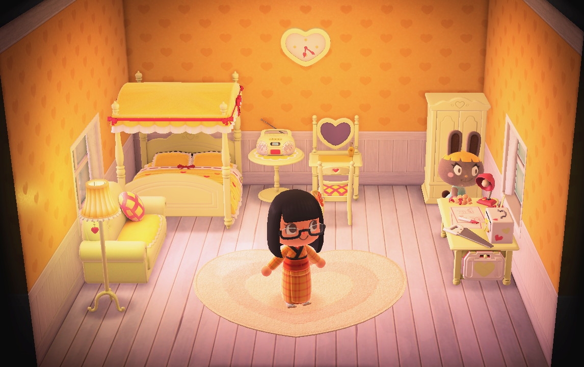 Interior of Bonbon's house in Animal Crossing: New Horizons