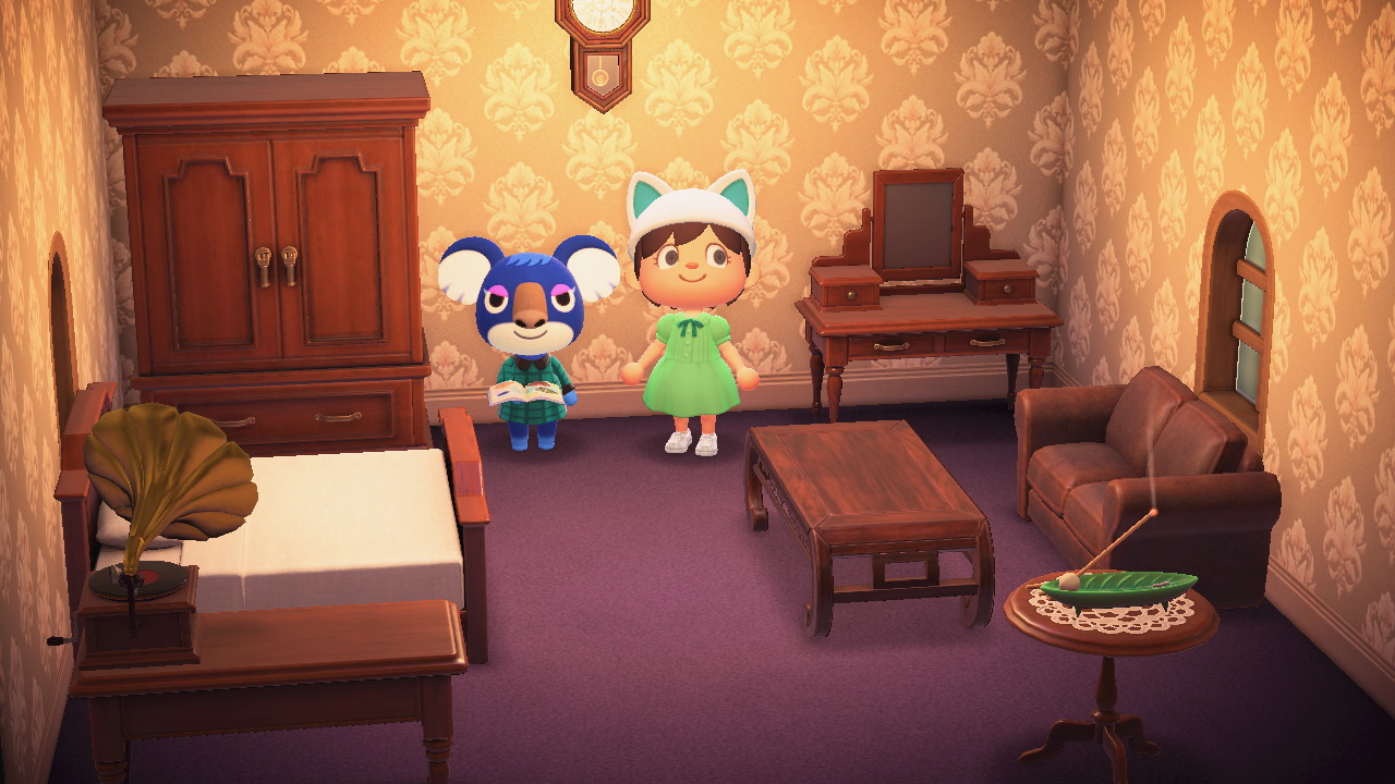 Interior of Yuka's house in Animal Crossing: New Horizons