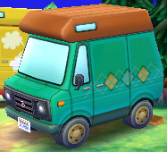 Exterior of Tom Nook's RV in Animal Crossing: New Leaf