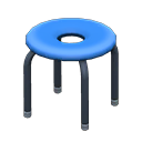 Donut Stool (Black - Blue) NH Icon.png