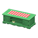 Ranch Lowboard (Green - Red Gingham) NH Icon.png