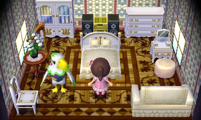 Interior of Celia's house in Animal Crossing: New Leaf