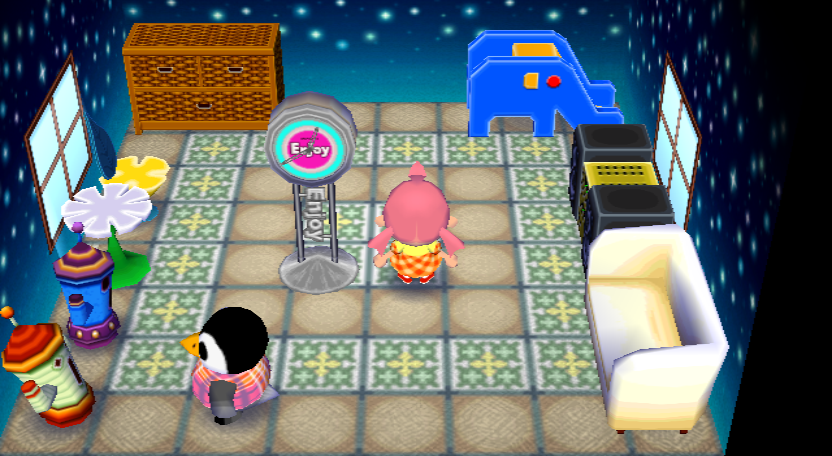 Interior of Aurora's house in Animal Crossing: City Folk