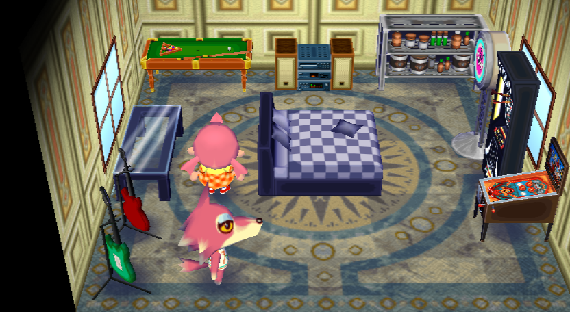 Interior of Freya's house in Animal Crossing: City Folk