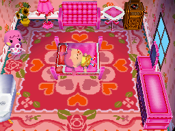 Interior of Marina's house in Animal Crossing: Wild World