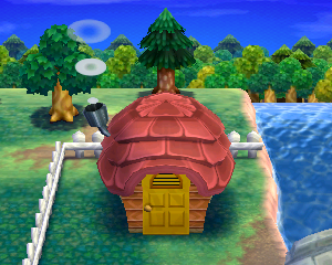 Default exterior of Snake's house in Animal Crossing: Happy Home Designer